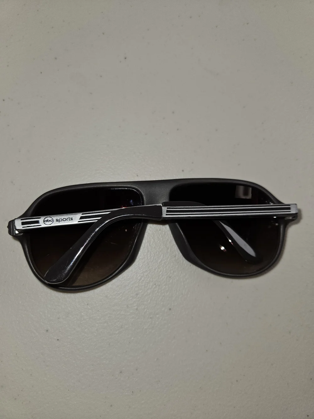 Vintage ABC Sports Men's Dark Brown Gradient Aviator Sunglasses